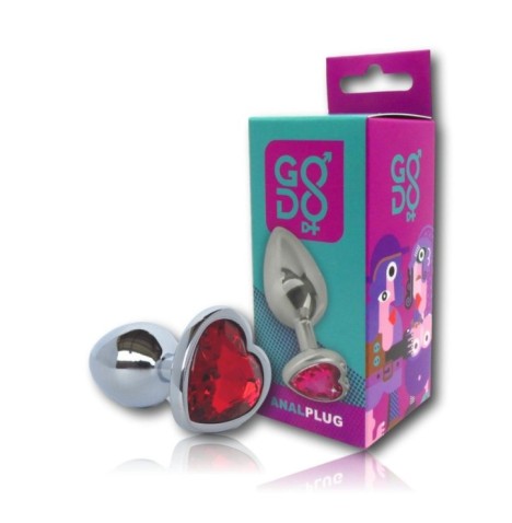 Plug anale Godo di+ piccolo in metallo cuore rosso - Plug Anale - S...