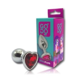 Plug anale Godo di+ medio in metallo cuore rosso - Plug Anale - Sex...