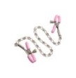 Strizza capezzoli rosa Crystal Chain Nipple Clamps