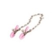 Strizza capezzoli rosa Crystal Chain Nipple Clamps