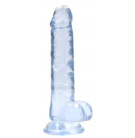 Pene finto con ventosa blu Realistic Dildo with Balls 17 cm - Falli...