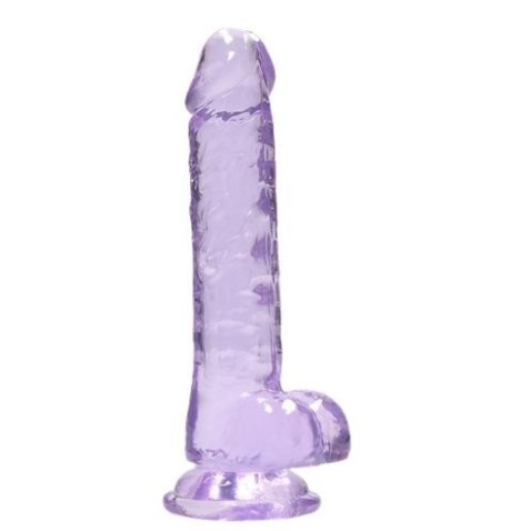 Pene finto con ventosa viola Realistic Dildo with Balls 17 cm - Fal...