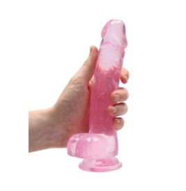 Pene finto rosa con ventosa Realistic Dildo with Balls 19 cm - Fall...