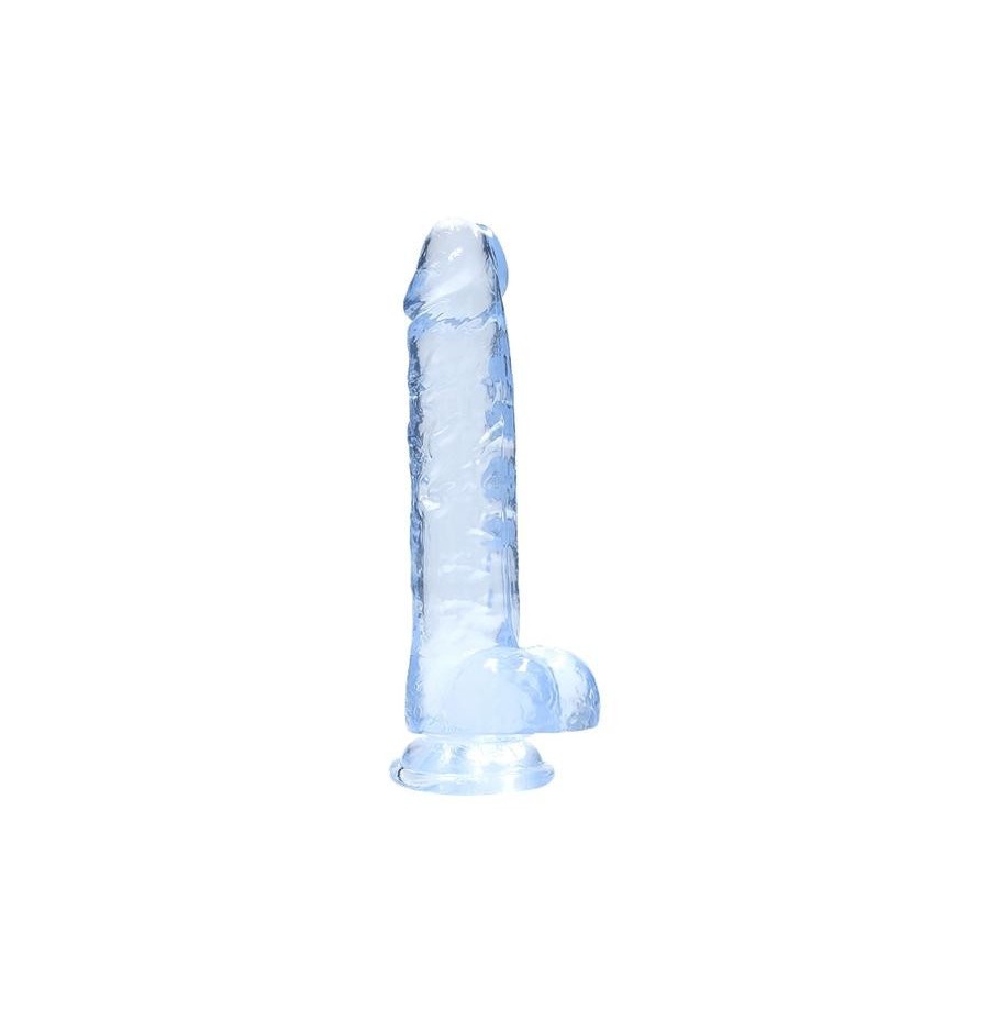 Pene finto blu con ventosa Realistic Dildo with Balls 19 cm