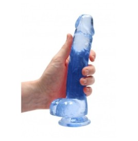 Pene finto blu con ventosa Realistic Dildo with Balls 19 cm - Falli...