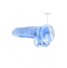 Pene finto blu con ventosa Realistic Dildo with Balls 19 cm - Falli...