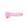 Pene finto rosa con ventosa Realistic Dildo with Balls 22 cm