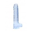 Pene finto blu con ventosa Realistic Dildo with Balls 22 cm