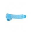 Pene finto blu con ventosa Realistic Dildo with Balls 22 cm