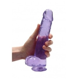 Pene finto viola con ventosa Realistic Dildo with Balls 22 cm - Fal...