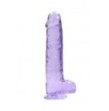 Pene finto viola con ventosa Realistic Dildo with Balls 22 cm