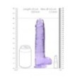 Pene finto viola con ventosa Realistic Dildo with Balls 22 cm