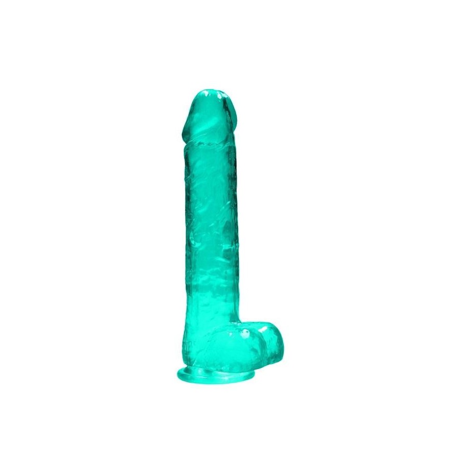 Pene finto turchese con ventosa Realistic Dildo with Balls 22 cm