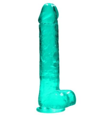 Pene finto turchese con ventosa Realistic Dildo with Balls 22 cm - ...