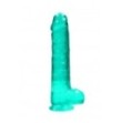 Pene finto turchese con ventosa Realistic Dildo with Balls 22 cm