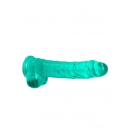 Pene finto turchese con ventosa Realistic Dildo with Balls 22 cm - ...