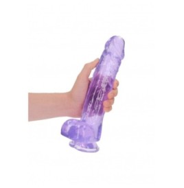 Pene finto viola con ventosa Realistic Dildo With Balls - 25,4 cm -...