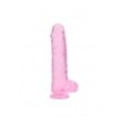 Pene finto rosa con ventosa Realistic Dildo With Balls - 25,4 cm