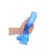 Pene finto blu con ventosa Realistic Dildo With Balls - 25,4 cm