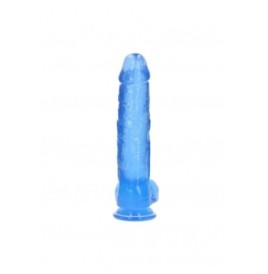 Pene finto blu con ventosa Realistic Dildo With Balls - 25,4 cm - F...