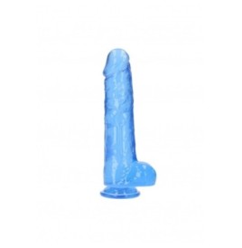 Pene finto blu con ventosa Realistic Dildo With Balls - 25,4 cm - F...