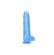 Pene finto blu con ventosa Realistic Dildo With Balls - 25,4 cm