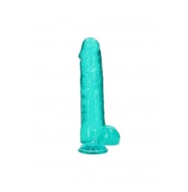 Pene finto turchese con ventosa Realistic Dildo With Balls - 25,4 c...