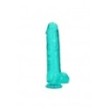 Pene finto turchese con ventosa Realistic Dildo With Balls - 25,4 cm