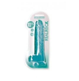 Pene finto turchese con ventosa Realistic Dildo With Balls - 25,4 c...