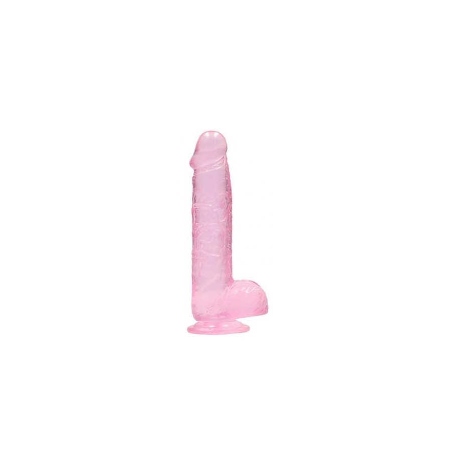 Pene finto rosa con ventosa Realistic Dildo with Balls 15 cm