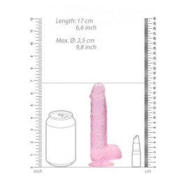 Pene finto rosa con ventosa Realistic Dildo with Balls 15 cm - Fall...