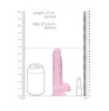 Pene finto rosa con ventosa Realistic Dildo with Balls 15 cm