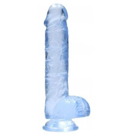 Pene finto blu con ventosa Realistic Dildo with Balls 15 cm - Falli...