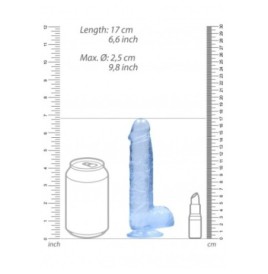 Pene finto blu con ventosa Realistic Dildo with Balls 15 cm - Falli...