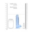 Pene finto blu con ventosa Realistic Dildo with Balls 15 cm