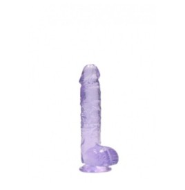 Pene finto viola con ventosa Realistic Dildo with Balls 15 cm - Fal...