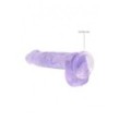 Pene finto viola con ventosa Realistic Dildo with Balls 15 cm