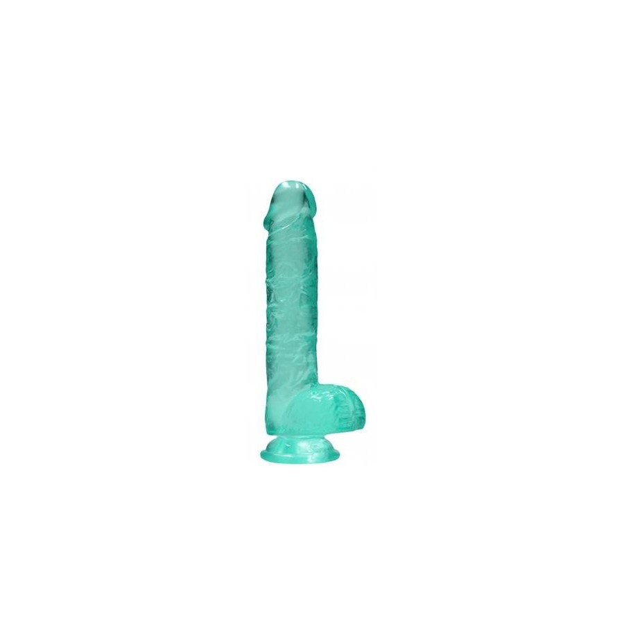 Pene finto turchese con ventosa Realistic Dildo with Balls 15 cm