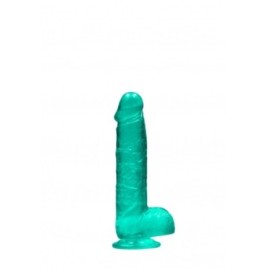 Pene finto turchese con ventosa Realistic Dildo with Balls 15 cm - ...