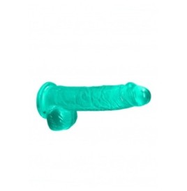 Pene finto turchese con ventosa Realistic Dildo with Balls 15 cm - ...