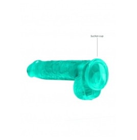 Pene finto turchese con ventosa Realistic Dildo with Balls 15 cm - ...