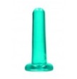 Dildo turchese con ventosa Non Realistic Dildo Suction Cup -13,5 cm