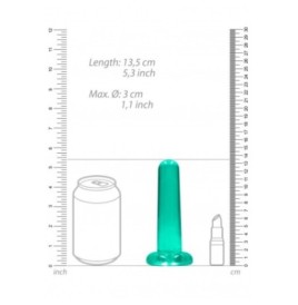 Dildo turchese con ventosa Non Realistic Dildo Suction Cup -13,5 cm...