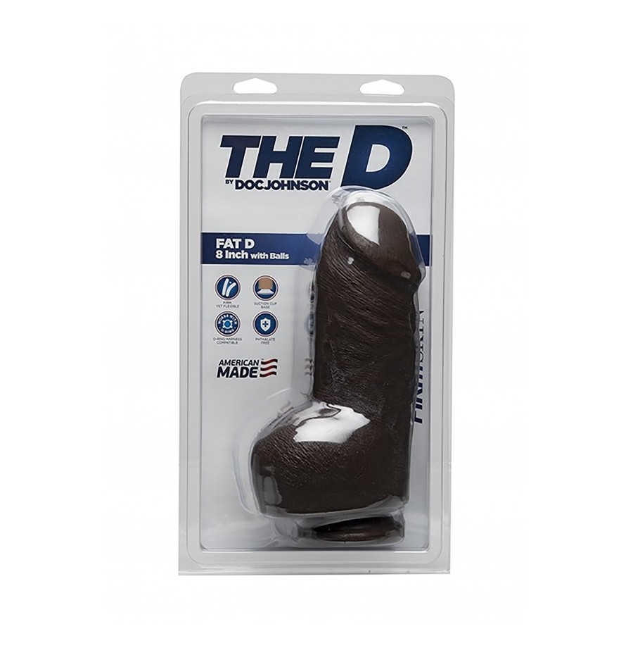 Dildo grosso cioccolata Fat D + Balls FIRMSKYN - 8"