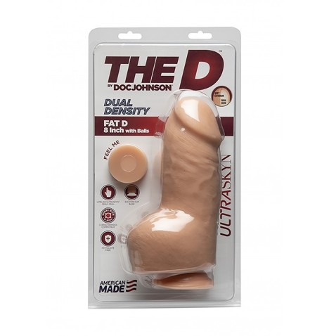 Dildo grosso chiaro dual density Fat D + Balls FIRMSKYN - 8" - Fall...