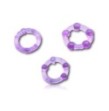 Set anelli fallici 3 pz viola Godo d+