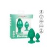 Plug anale verde 2 pz Cheeky Buttplug