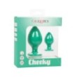 Plug anale verde 2 pz Cheeky Buttplug