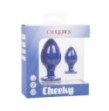 Plug anale blu 2 pz Cheeky Buttplug