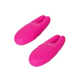 Morsetti vibranti rosa per capezzoli Silicone Remote Nipple Clamps ...